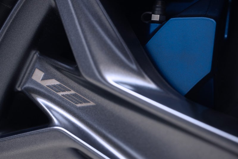 Close-up of the 2026 OPTIQ-V Brembo Performance Front Brakes | Al Serra Cadillac in Grand Blanc MI